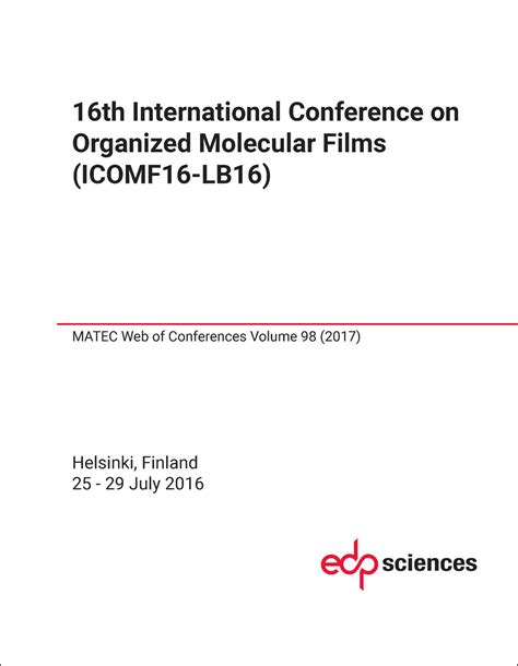 icomf|International Conference on Organized Molecular Films .